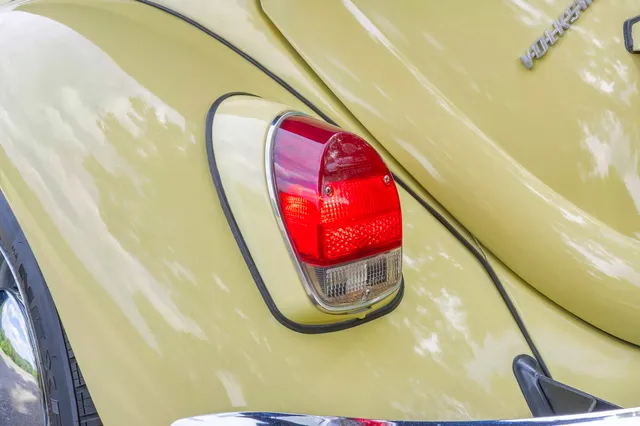 1969 Volkswagen Beetle — rear light detail