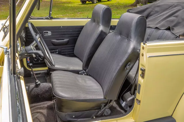 1969 Volkswagen Beetle — front seats and interior