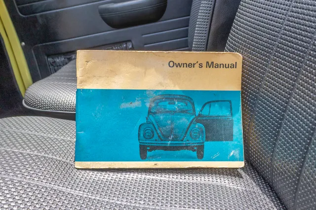 1969 Volkswagen Beetle — original owner’s manual