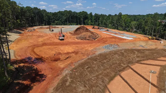 Earthwork and site grading from above