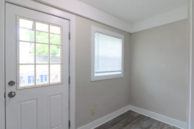 Exterior door and window detail