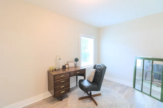 Home office with natural light