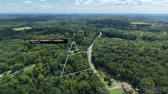 Aerial view with an approximate property outline